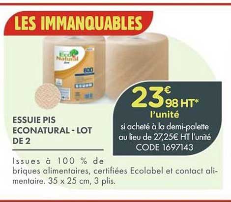 ESSUIE PIS ECONATURAL - LOT DE 2