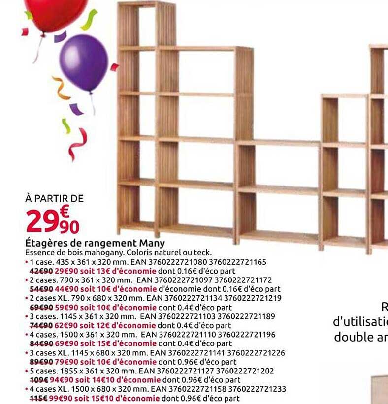 Étagères de rangement Many