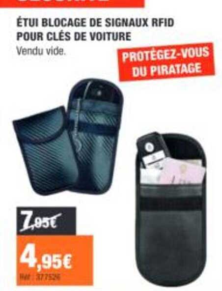 ÉTUI BLOCAGE DE SIGNAUX RFID POUR CLÉS DE VOITURE