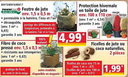 Feutre de jute env. 1,5 x 0,5 m