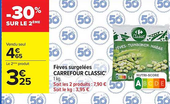Fèves surgelées CARREFOUR CLASSIC'