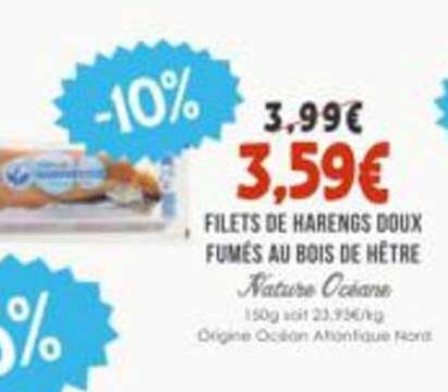 FILETS DE HARENGS DOUX FUMES AU BOIS DE HETRE
