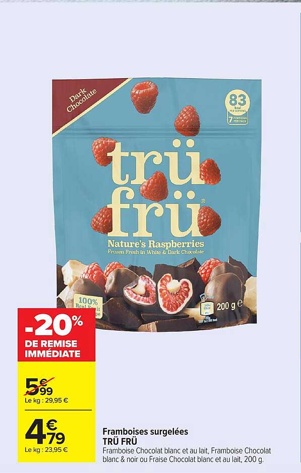 Framboises surgelées TRÜ FRÜ