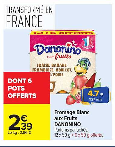 Fromage Blanc aux Fruits DANONE