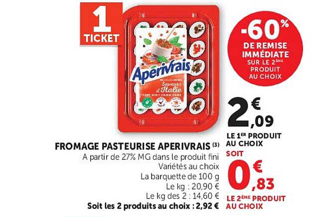 FROMAGE PASTEURISE APERIVRAIS