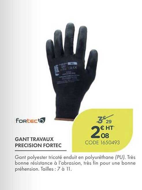GANT TRAVAUX PRECISION FORTEC