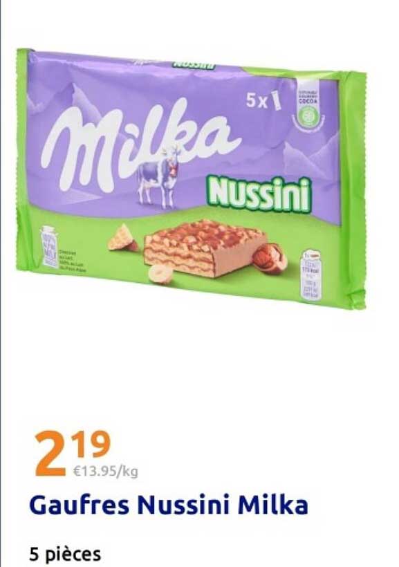 Gaufres Nussini Milka