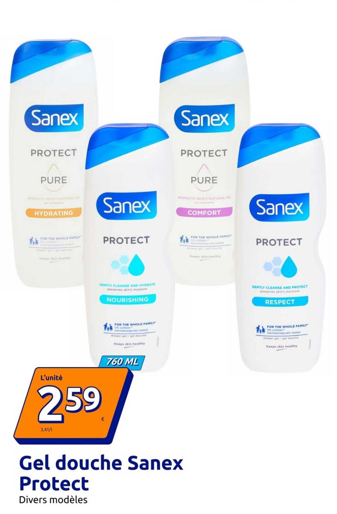 Gel douche Sanex Protect