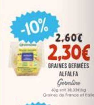 GRAINES GERMEES ALFALFA
