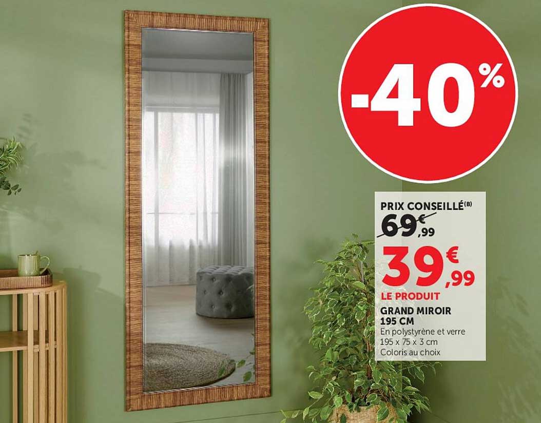 GRAND MIROIR 195 CM