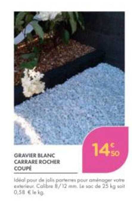 GRAVIER BLANC CARRIÈRE ROCHER COUPÉ
