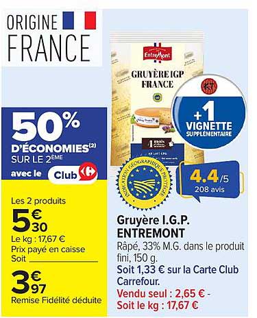 GRUYÈRE IGP ENTREMONT