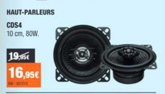 HAUT-PARLEURS CDS4 10 cm, 80W.