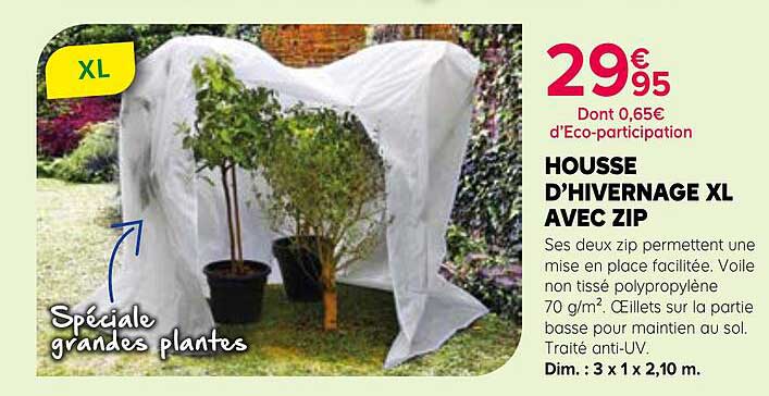HOUSSE D’HIVERNAGE XL AVEC ZIP