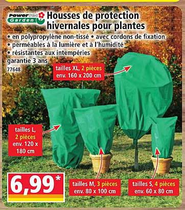 Housses de protection hivernales pour plantes