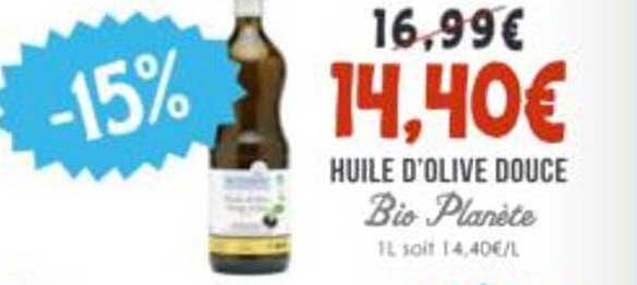 HUILE D'OLIVE DOUCE Bio Planète