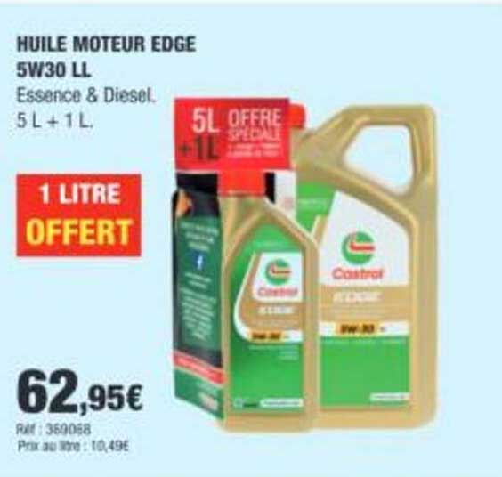 HUILE MOTEUR EDGE 5W30 LL Essence & Diesel 5 L + 1 L 1 LITRE OFFERT
