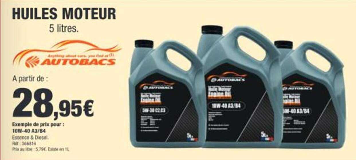 HUILES MOTEUR 5 litres.