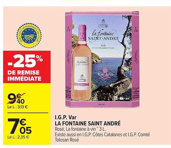 I.G.P. Var LA FONTAINE SAINT ANDRÉ