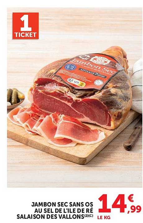 JAMBON SEC SANS OS AU SEL DE L'ILE DE RÉ SALAISON DES VALLONS(2)(C)