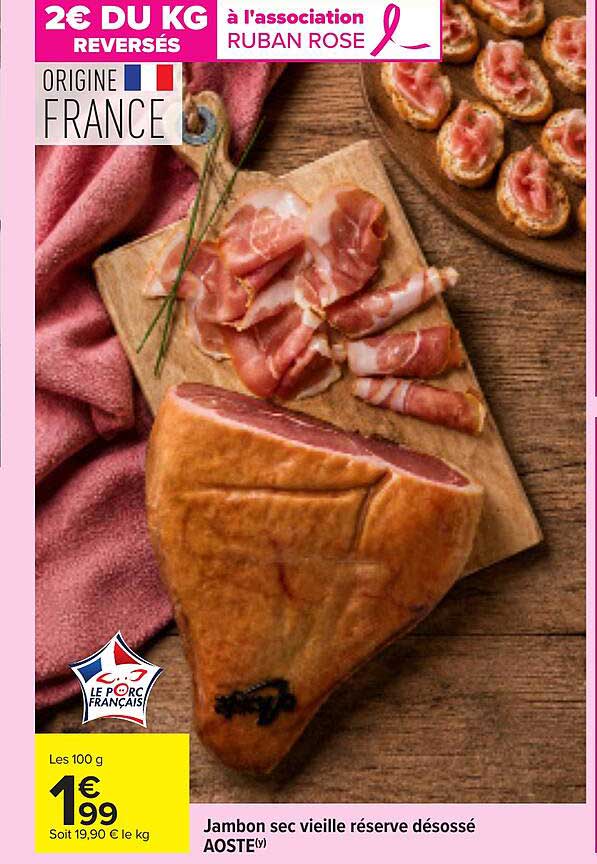 Jambon sec vieille réserve désossé AOSTE