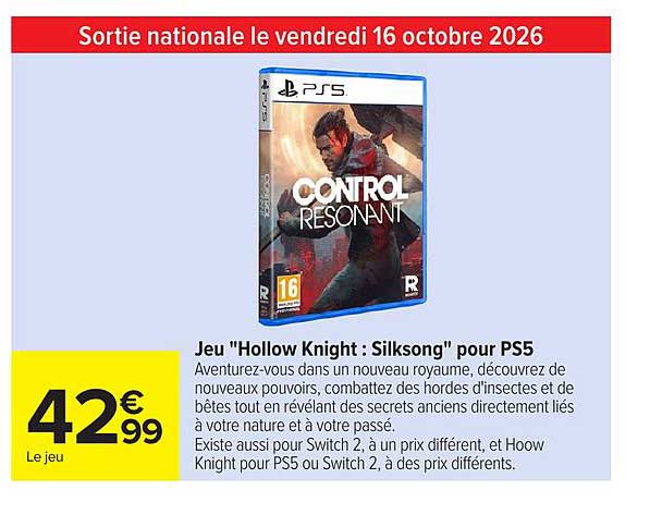 Jeu "Hollow Knight : Silksong" pour PS5