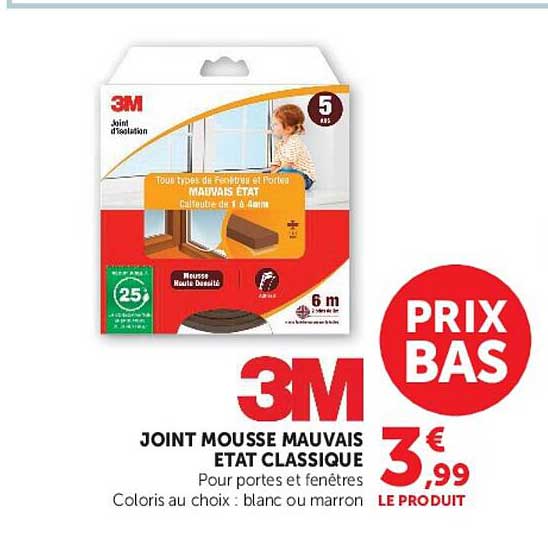 JOINT MOUSSE MAUVAIS ETAT CLASSIQUE