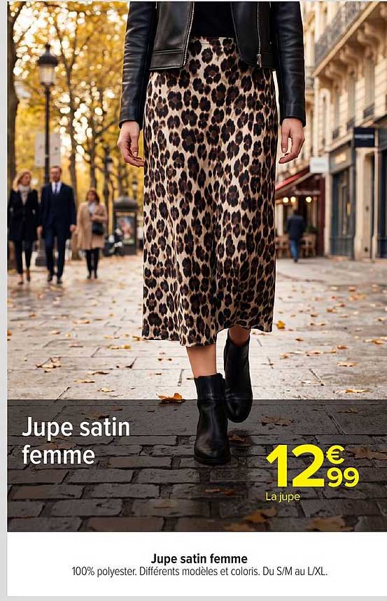 Jupe satin femme