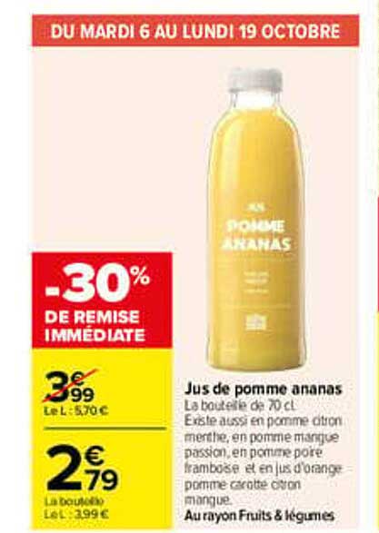 Jus de pomme ananas