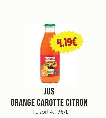JUS ORANGE CAROTTE CITRON