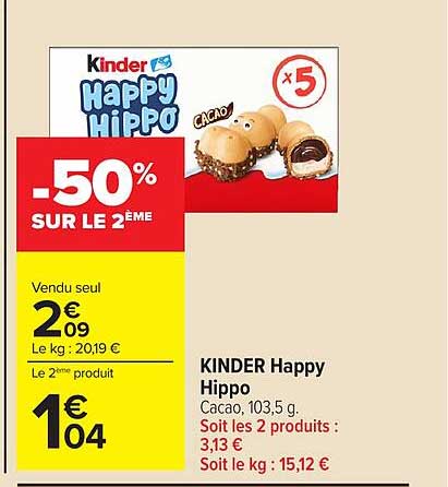Kinder Happy Hippo