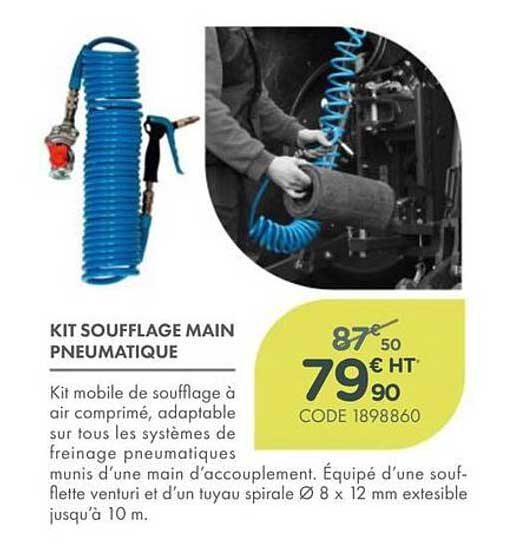 KIT SOUFFLAGE MAIN PNEUMATIQUE
