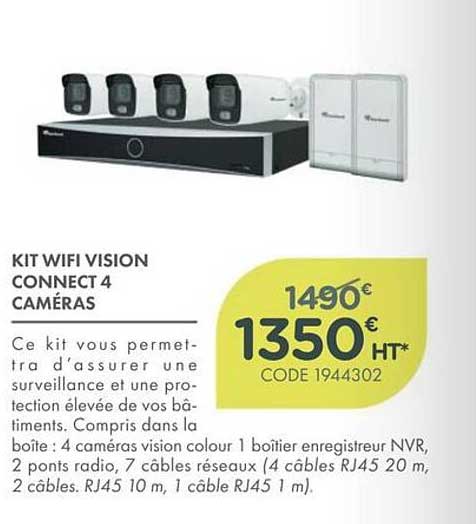 KIT WIFI VISION CONNECT 4 CAMÉRAS