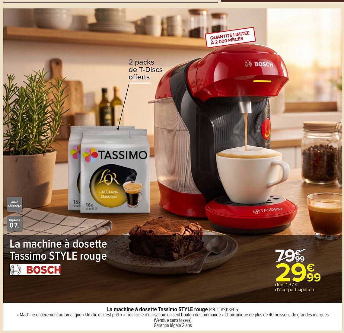 La machine à dosette Tassimo STYLE rouge