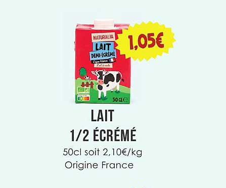 LAIT 1/2 ÉCRÉMÉ