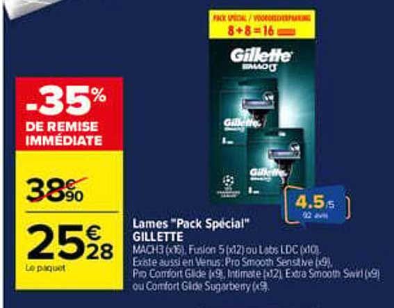 Lames “Pack Spécial” GILLETTE