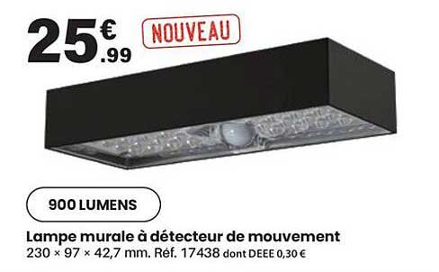 Lampe murale à détecteur de mouvement