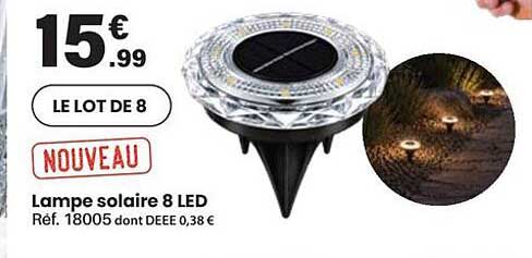 Lampe solaire 8 LED