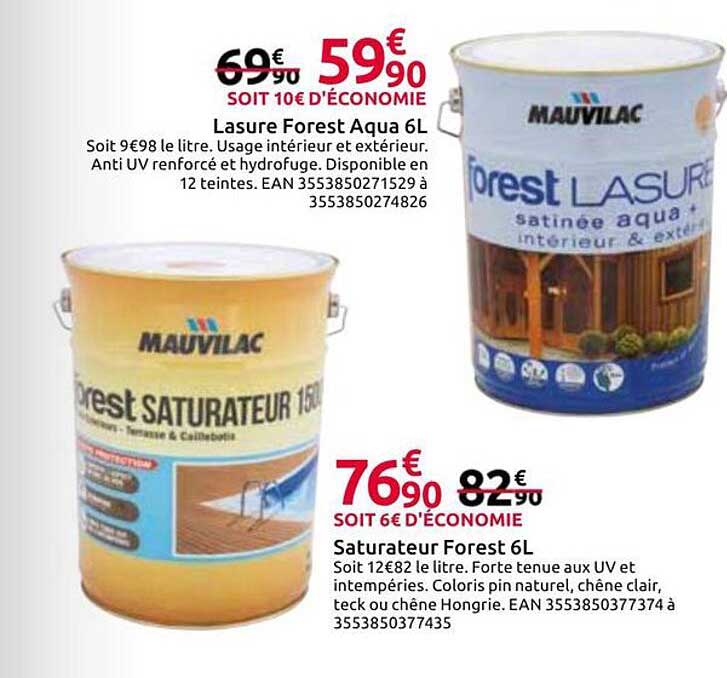 Lasure Forest Aqua 6L