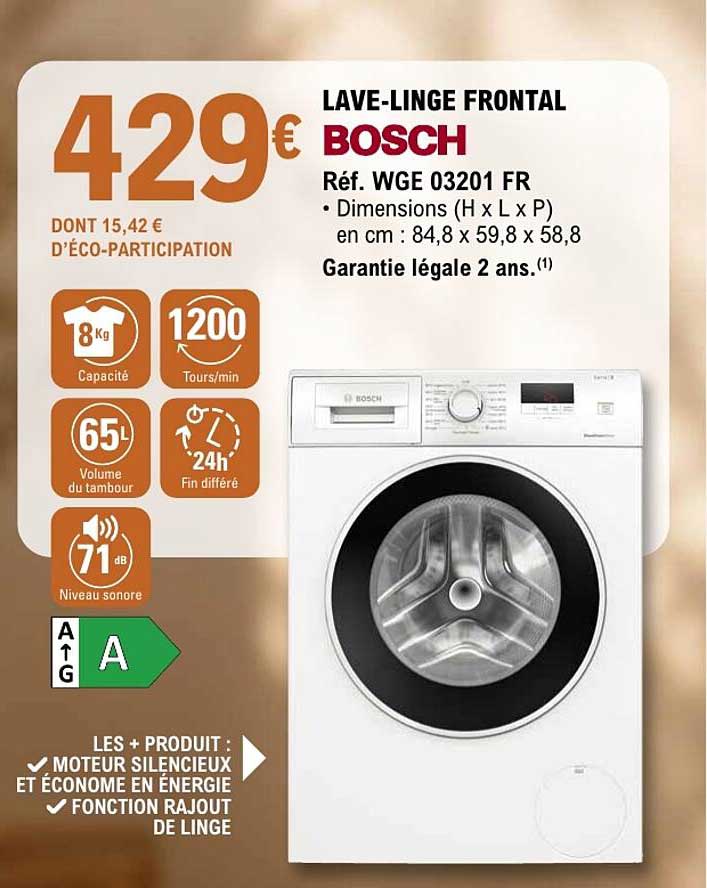 LAVE-LINGE FRONTAL BOSCH