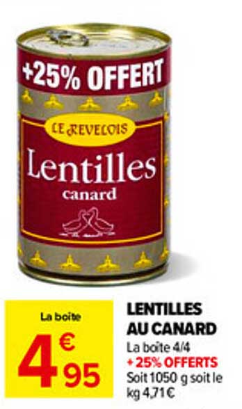 LENTILLES AU CANARD