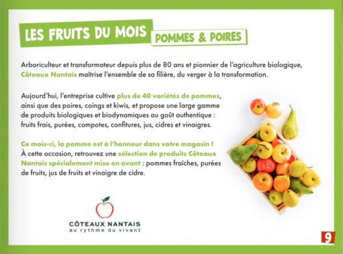 LES FRUITS DU MOIS POMMES & POIRES