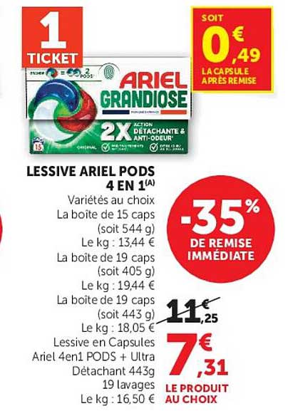 LESSIVE ARIEL PODS 4 EN 1(A)