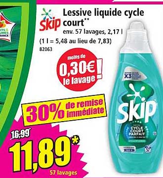 Lessive liquide cycle court**