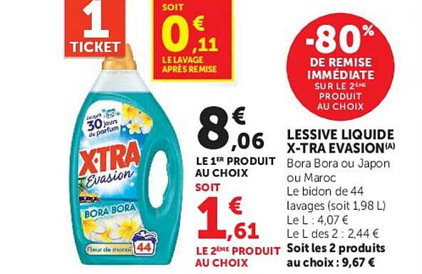 LESSIVE LIQUIDE X-TRA EVASION