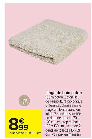 Linge de bain coton
