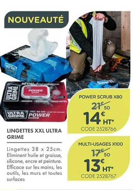 LINGETTES XXL ULTRA GRIME