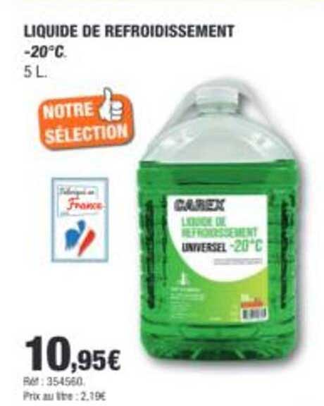 LIQUIDE DE REFROIDISSEMENT -20°C. 5 L. NOTRE SÉLECTION