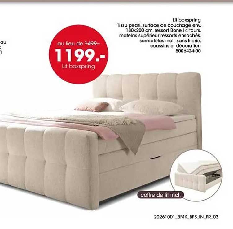 Lit boxspring
