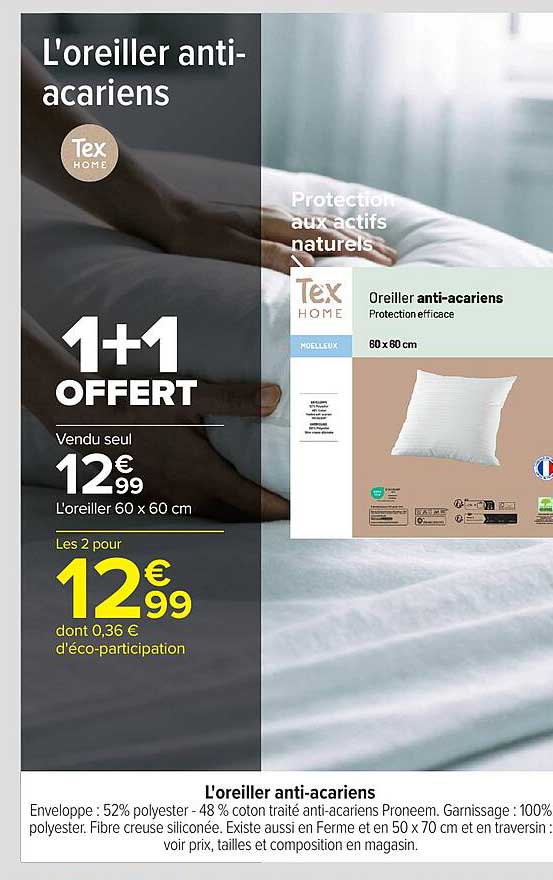 L'oreiller anti-acariens